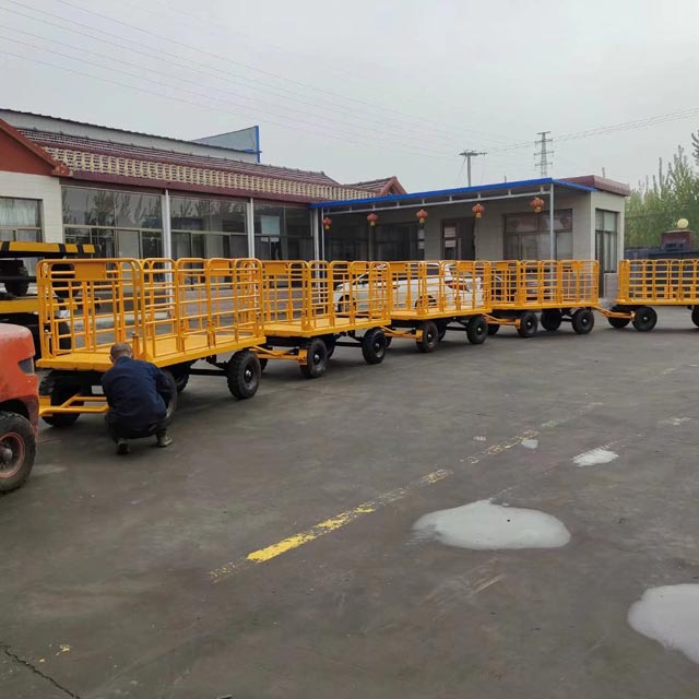 車站行李車托運(yùn)平板拖車