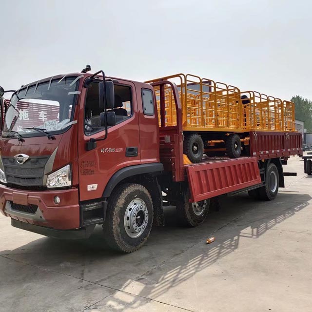 車站行李車托運(yùn)平板拖車